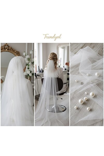 MODA Hayal Tül-Gelin Başı-Duvak - Likralı Tül