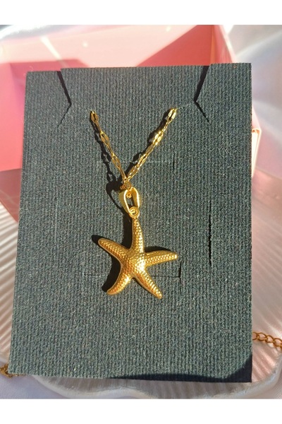 stainless steell Gold Starfish Necklace Steel