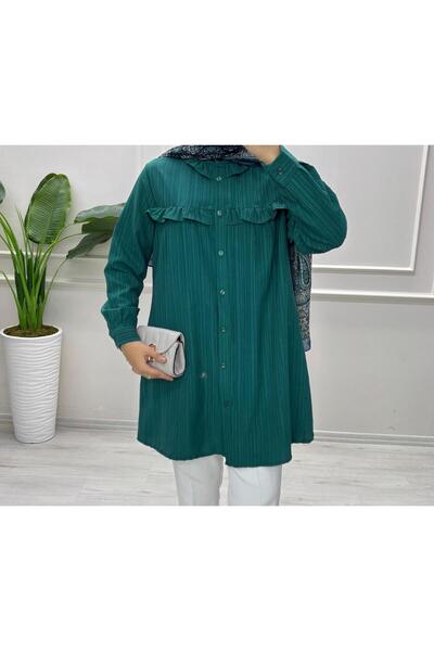 moda acar Firfir Detailed Burumcuk Fabric Tunic