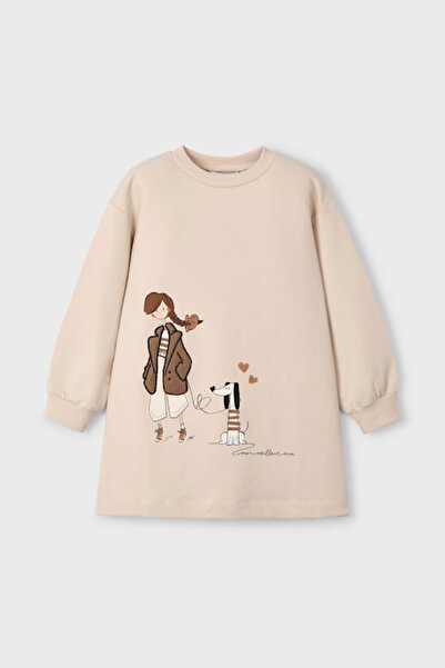 MAYORAL 04929-68 BEJ ELBİSE 4/9YAŞ