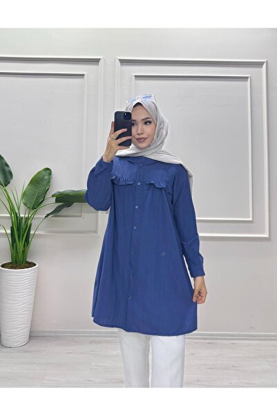 moda acar Firfir Detailed Burumcuk Fabric Tunic