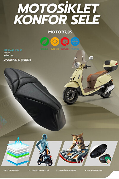 Motobros RKSLT50 Pro Plus Husă de șa confortabilă din burete viscoelastic