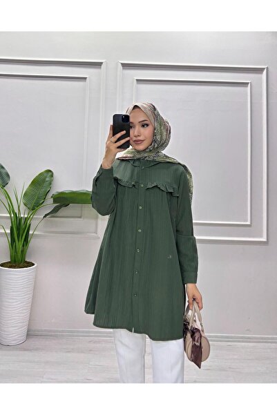 moda acar FIRFIR DETAYLI BÜRÜMCÜK KUMAŞ TUNİK
