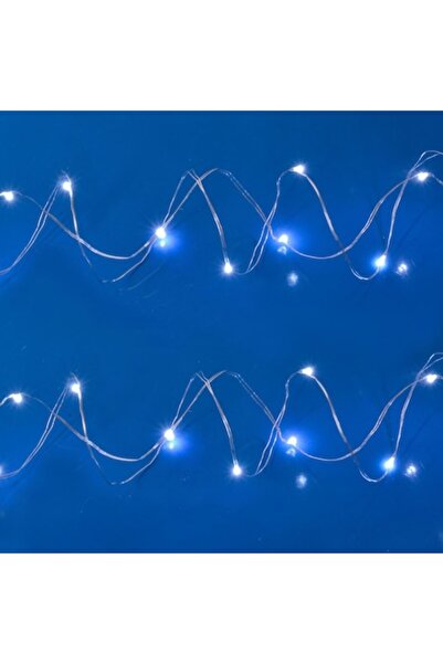 SHOPIENS Christmas Lights String, Copper, 20 LED Bulbs, Cool White, 2.3 m, Transparent Cable, Battery-Powered