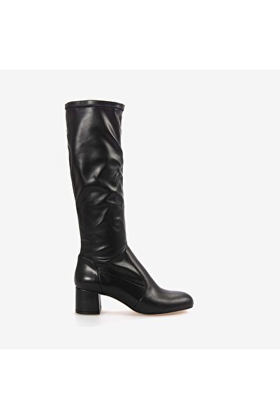 MOCASSINI Genuine Leather Women's Black Boots 29106