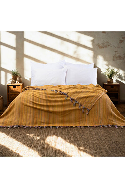 Püskül Tekstil Multi-Purpose Bedspread and Sofa Cover - Double Size 200 X 250 Cm, Soft, Lightweight, Decorative Pique