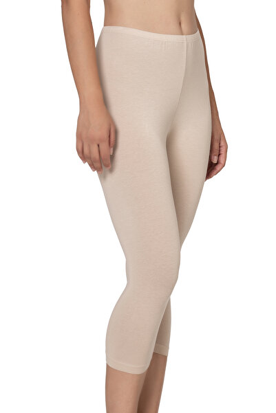 ÖZKAN underwear Özkan 27778 Women's Premium Fabric Modal Cotton Below-Knee Straight Capri Leggings Flexible Comfortable Soft