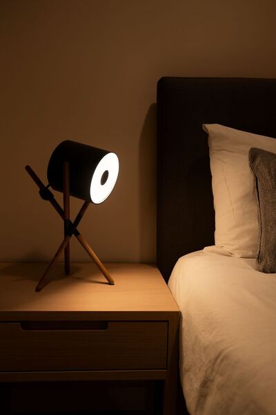 Cristalin Aydınlatma Wooden Three-Legged Orion Table Lamp