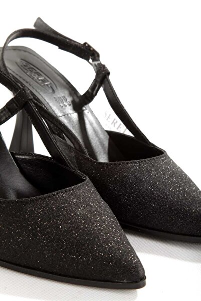 SEREL35SHOES Women's Heeled Tpu Sole Shoes Open Back Pole Half-Mirror Buckle New Season Heel 7.5cm