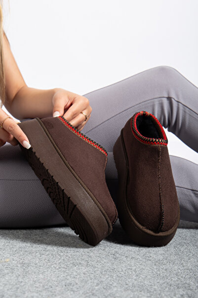 MODA MHS Palmiye Γυναικεία Suede Utra Mini μποτάκια με τριχωτό εσωτερικό καθημερινή άνεση