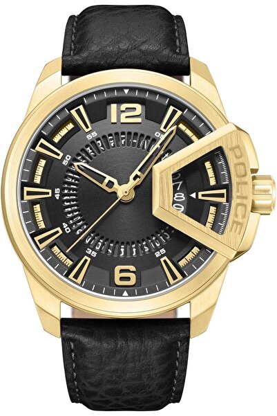 Police Underlined Gents Watch With Genuine Leather Strap 5 Atm