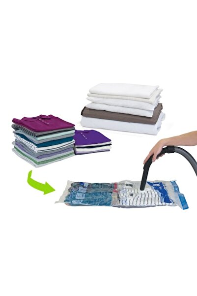 SHOPIENS Sac de depozitare în vid pentru haine, Magic Saver Bag, 40x60cm, tra...