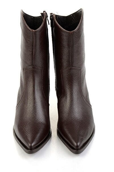 Bambi Kahve Hakiki Deri Kadın Bot & Bootie K02140000403