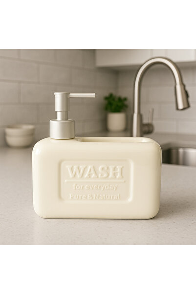 Kitchen Line DOZATOR DE SĂBUN DE BUCĂTĂRIE CERAMIC CU BACĂ DE BĂRĂ 750 ML