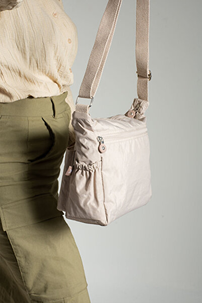 çantamgelsin Mega Polo Crinkle Fabric Multi-Volumetric Stylish and Compact Crossbody/Shoulder Women's Bag