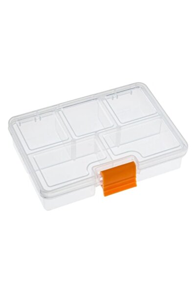 SHOPIENS Cutie organizatoare, 5 compartimente, plastic transparent, 10x13,4x3 cm