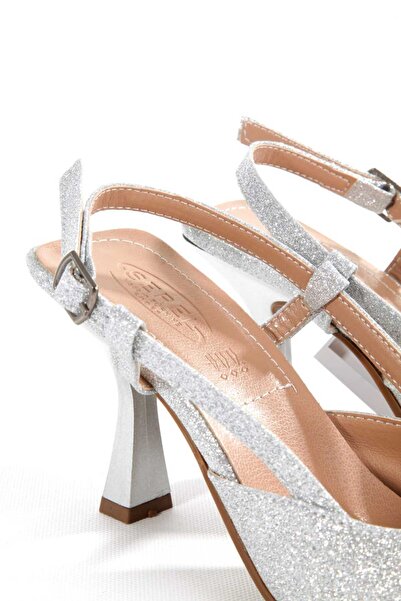 SEREL35SHOES Women's Heeled Tpu Sole Shoes Open Back Pole Half-Mirror Buckle New Season Heel 7.5cm