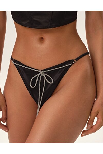 ESOTIQ Women's Satin Briefs with Decorative Strings Comfortable & Sexy Panties | Onyks