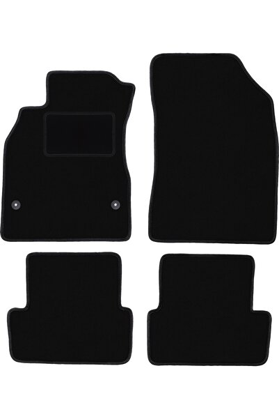 Autoalorria Covorașe auto din velur pentru: Renault Fluence Sedan (2009-2016) - Negru Grafit