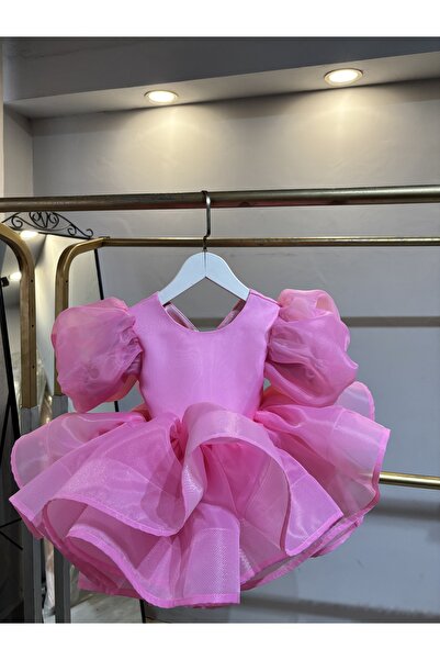 Laresse Balon Kollu Tokalı Kız Çocuk Abiye Elbise