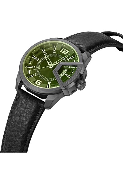 Police Underlined Gents Watch With Genuine Leather Strap 5 Atm