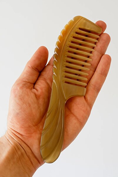 Sorendy Φυσική χτένα από κόκκαλο με σπάσιμα χοντρά δόντια για σγουρά μαλλιά Χ...