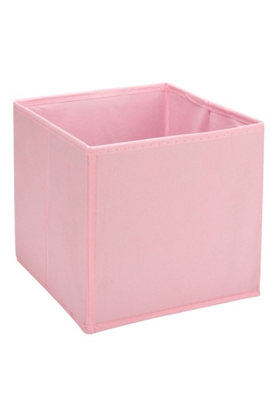 SHOPIENS Textile Storage Box, Pink, 20x20x20 cm