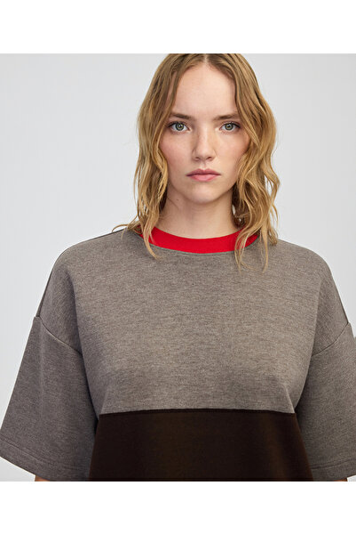 İpekyol Contrast Collar Colorblock Sweatshirt