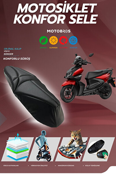 Motobros غطاء مقعد ياماها رايزر المريح من الإسفنج الفيسكو