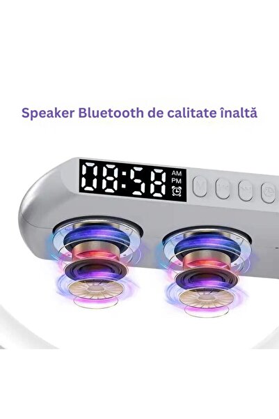 Xplore Smart RGB LED Lamp, 15W Wireless Charging, Digital Clock, 3W Speakers, Bluetooth, App Control