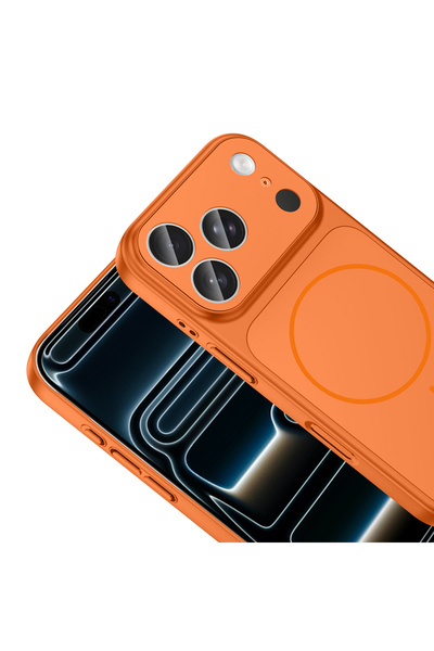 Nezih Case Apple iPhone 17 Pro Max Uyumlu Kamera Korumalı Magsafe Sarj Destekli Sert Pc Kılıf