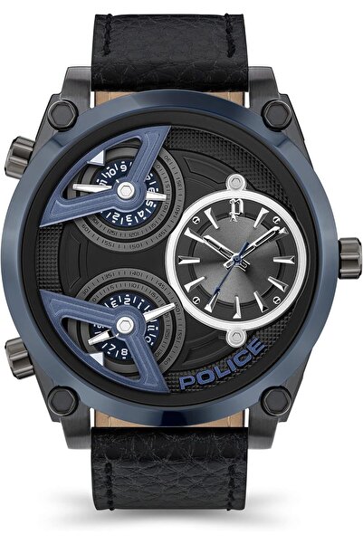 Police ساعة وينج هايبرد كوارتز أوتوماتيكية للرجال بسوار من الجلد
