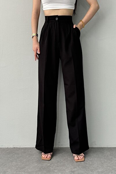 DURUM BUTİK Crep Fabric Full Lycra Elastic Palazo Fabric Pants