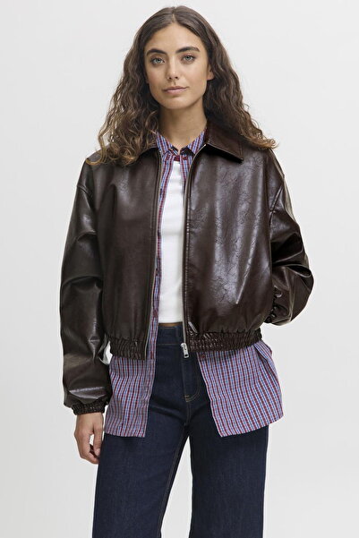 Jack & Jones Women's Faux Leather Shiny Jacket - Jody
