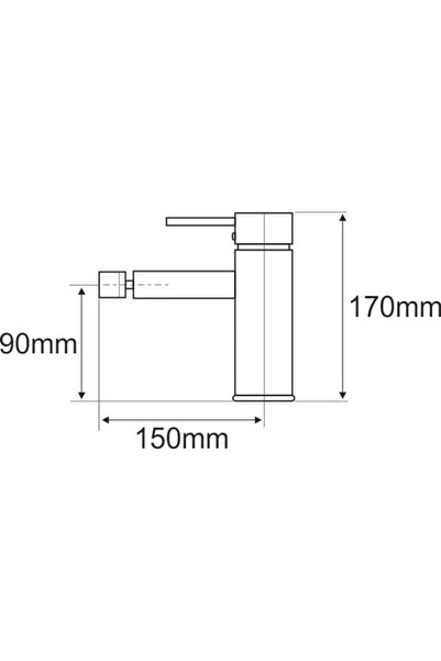 EVOSANITARY 4001 bidet faucet, ceramic cartridge, single-lever