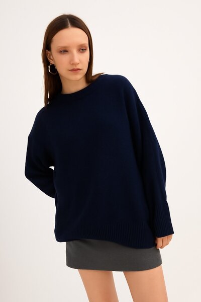 HAKKE Πλεκτό πουλόβερ με γιακά με κορδόνια F κοτλέ