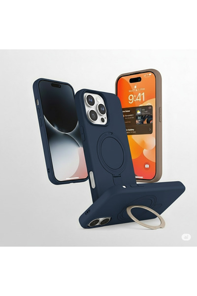 Kipgsm İphone 13 Pro Max Uyumlu Kılıf Magsafe Şarj Destekli Açılır Standlı Çi...
