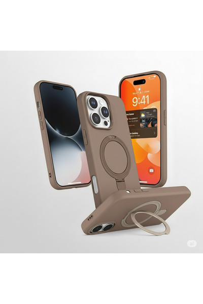 Kipgsm İphone 13 Pro Max Uyumlu Kılıf Magsafe Şarj Destekli Açılır Standlı Çi...