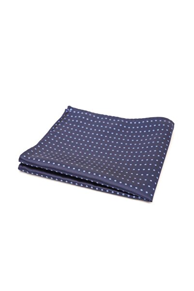 6AM Ceremony Batistă de buzunar bleumarin cu imprimeu cu buline albastre