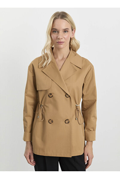 Selen Camel Kadın Standart Trençkot 25KSL9520
