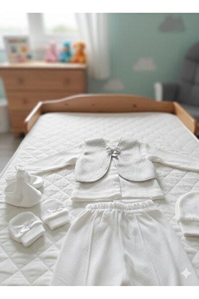 MARİCOCO Erkek Bebek Yenidoğan Mevlüt Takımı 5 Parça , Bebek Smokin Takım Mev...