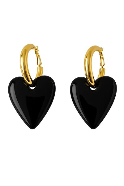 CHARMLUCKY STEEL HEART EARRING