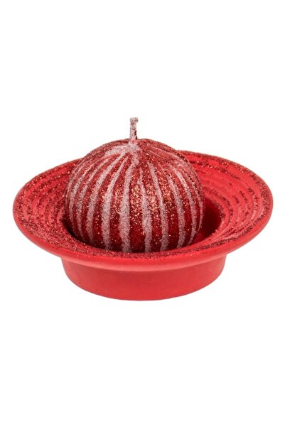 SHOPIENS Χριστουγεννιάτικος διακοσμητικός δίσκος με κερί, κόκκινος, διάμετρος...