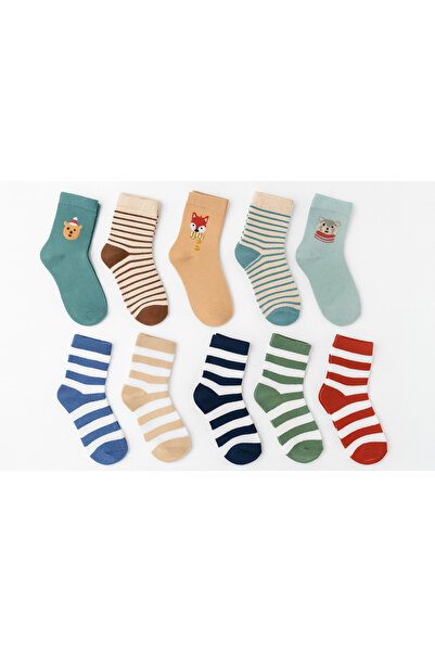 Murat Çorap Комплект от 10 чифта памучни чорапи с мотиви за момчета (19–23 / ...