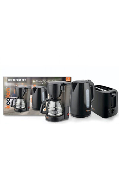 Kolin 3-piece Black Breakfast Set