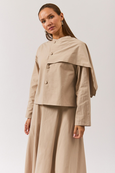 ZÜLAYS Asimetrik Parçalı Gömlek Taş