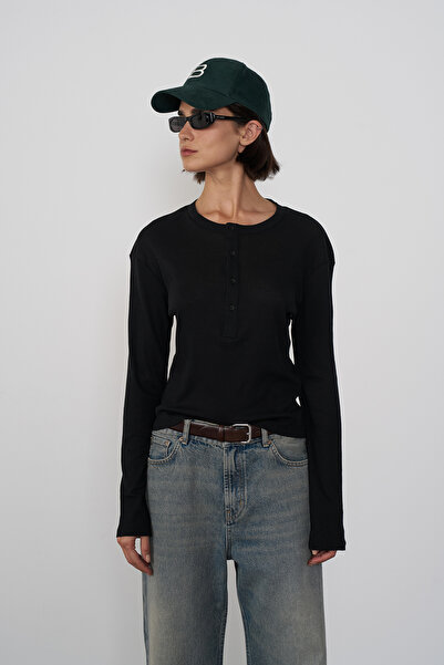 Beyyoglu 100% Cotton Düğme Detaylı Tshirt