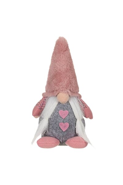 SHOPIENS Figurină decorativă de Crăciun, gnom, haină cu imprimeu de inimă, gr...