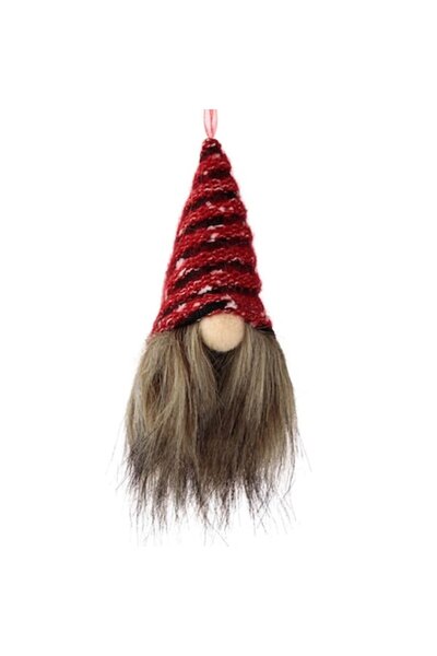 SHOPIENS Στολίδι Χριστουγεννιάτικου Δέντρου με Φιγούρα Gnome, Κόκκινο Σκουφάκ...