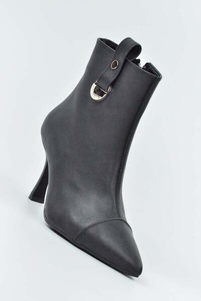 Uzunlu Goldstep Sivri Burun İnce Topuk Cilt Kadın Abiye Bot